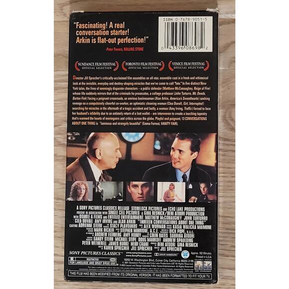 13 Conversations About One Thing  VHS VCR Video Tape Pre-owned Untested - Picture 2 of 3